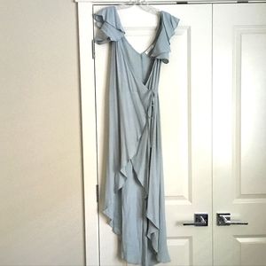 Dove grey wrap dress